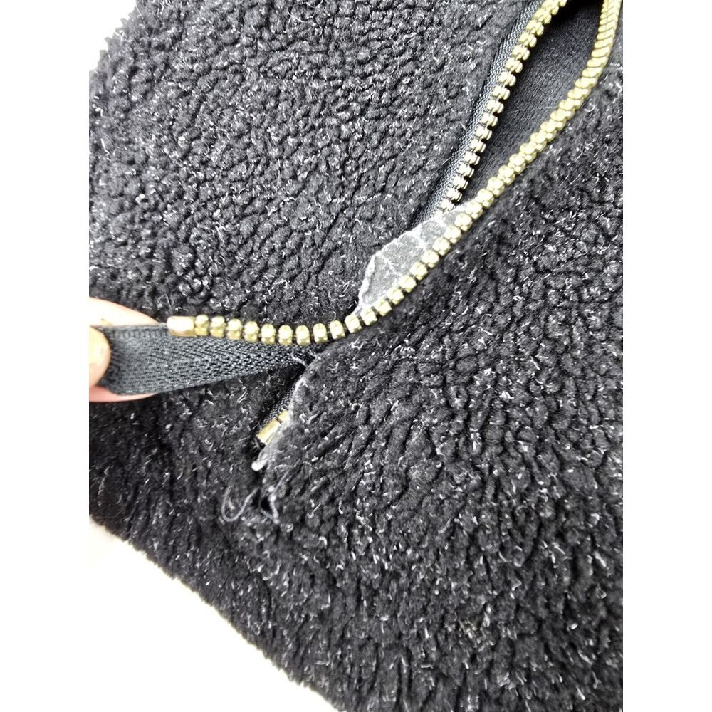 Vtg Bear Fleece Performance Men's Black Fleece Jacket L Full Zip USA Outdoor‎ - Picture 5 of 11